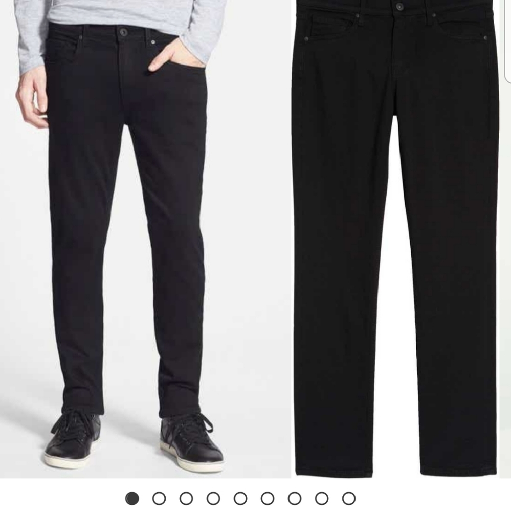 PAIGE Transcend Lennox Slim Fit Black Jeans